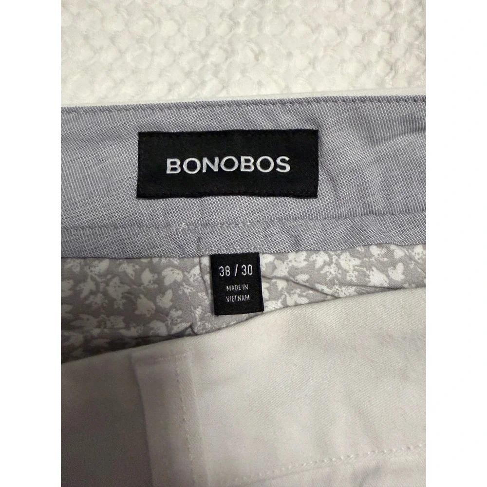 Bonobos Mens Chino Pants 38x30 Off White Straight Leg Casual Trousers